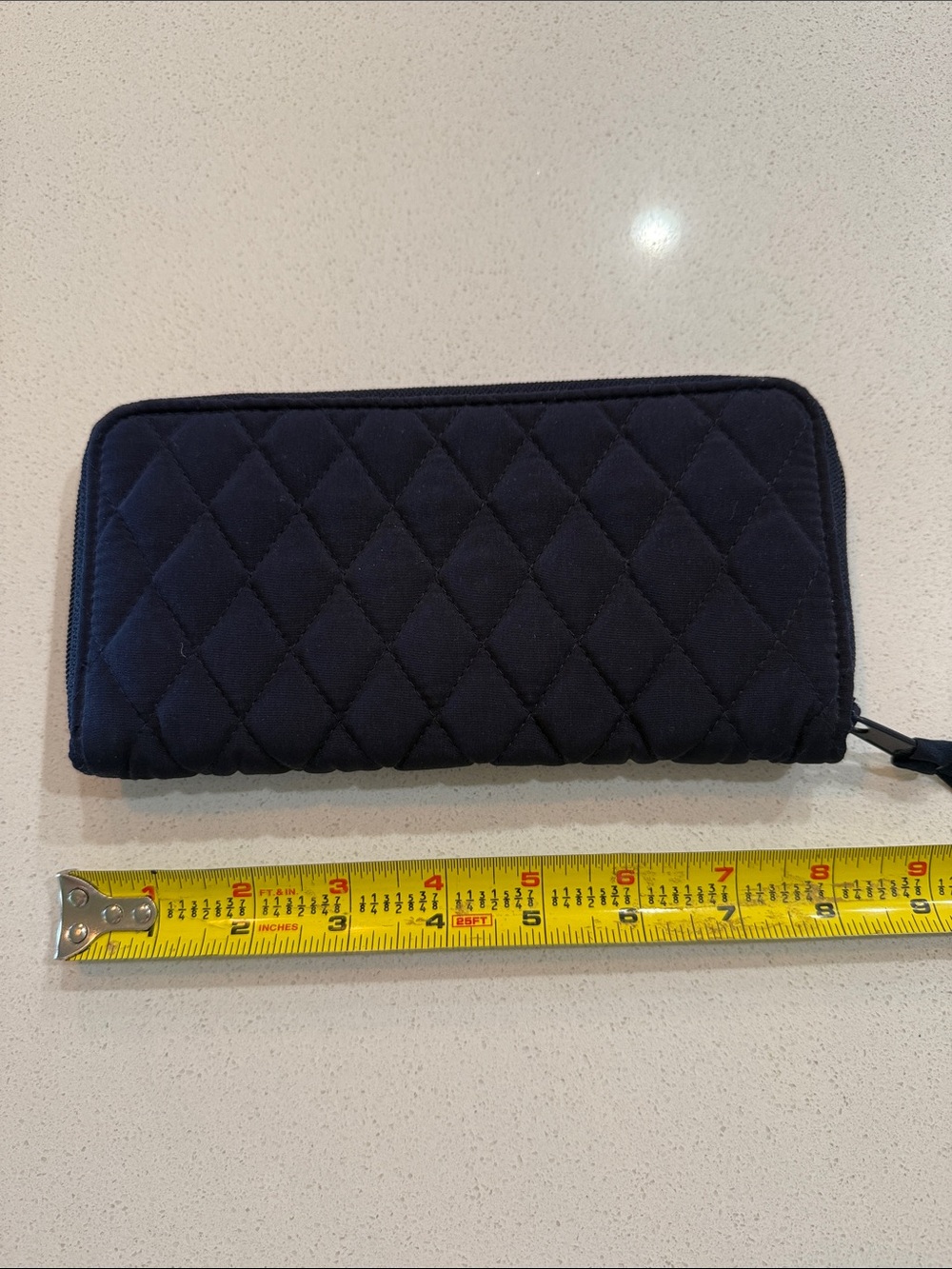 Vera Bradley Quilted Navy Zip Wallet - Picture 3 of 6